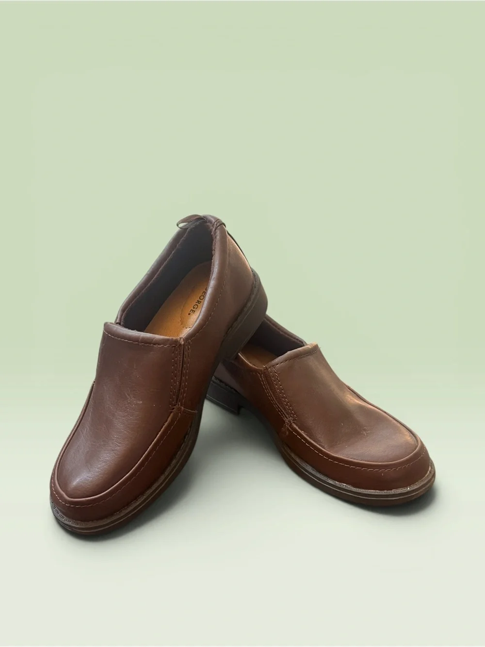 Brown Slip-On boys Leather Loafers